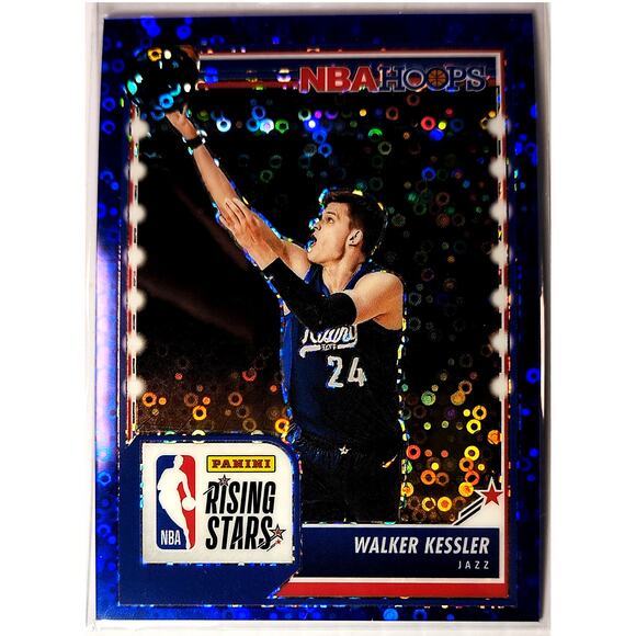 2023-24 NBA Hoops Premium Stock Rising Stars WALKER KESSLER Blue Disco 11/99 - Picture 1 of 2